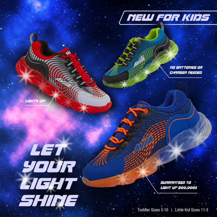 Avi-Ignite Boy Avia Black/Light Green 0LZJN85 Light Up Sneakers