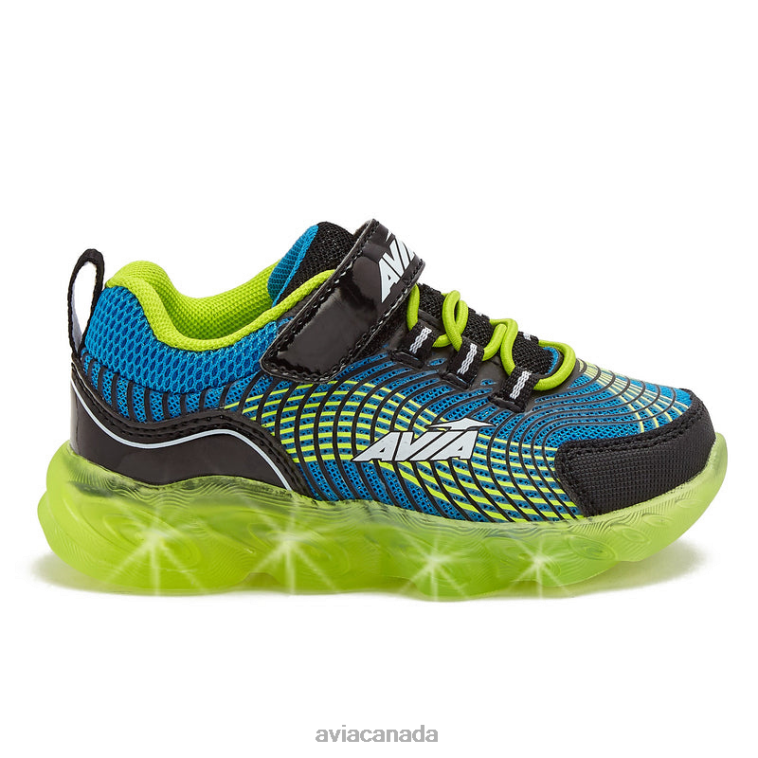 Toddler Avi-Ignite Boy Avia Black/Light Green 0LZJN88 Light Up Sneakers