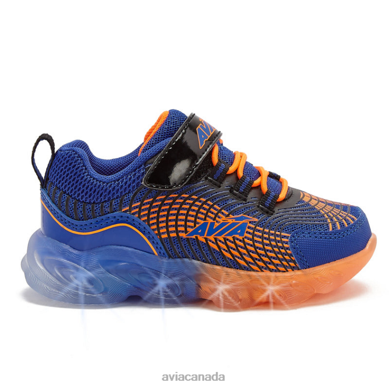 Toddler Avi-Ignite Boy Avia Navy Blue/Black/Orange 0LZJN89 Light Up Sneakers