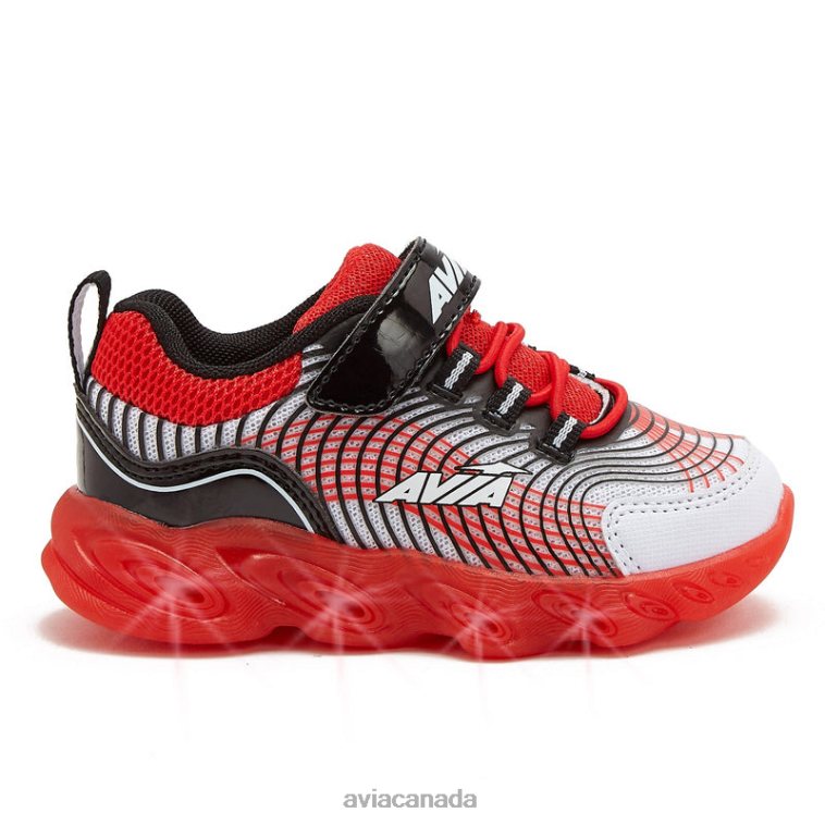 Toddler Avi-Ignite Boy Avia White/Black/Red 0LZJN90 Light Up Sneakers