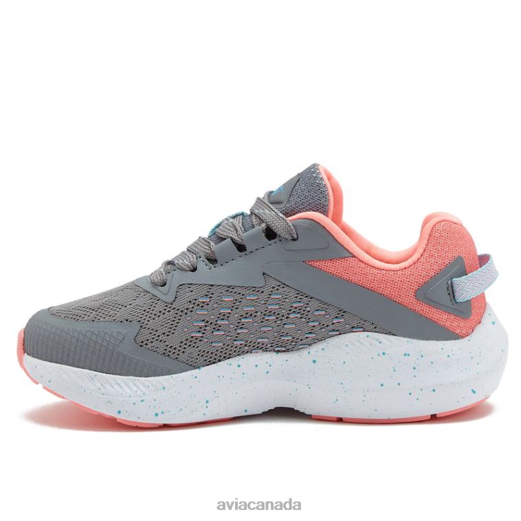 Avi-Storm Girl Avia Medium Grey/Light Pink/Teal Green 0LZJN97 Athletic Sneakers