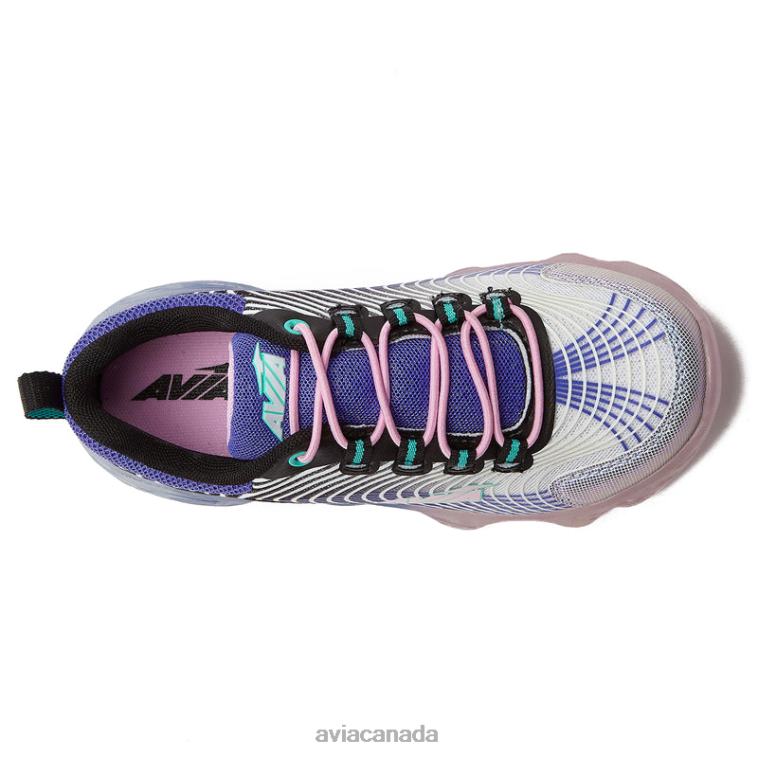 Avi-Ignite Girl Avia White/Dark Purple 0LZJN104 Light Up Sneakers
