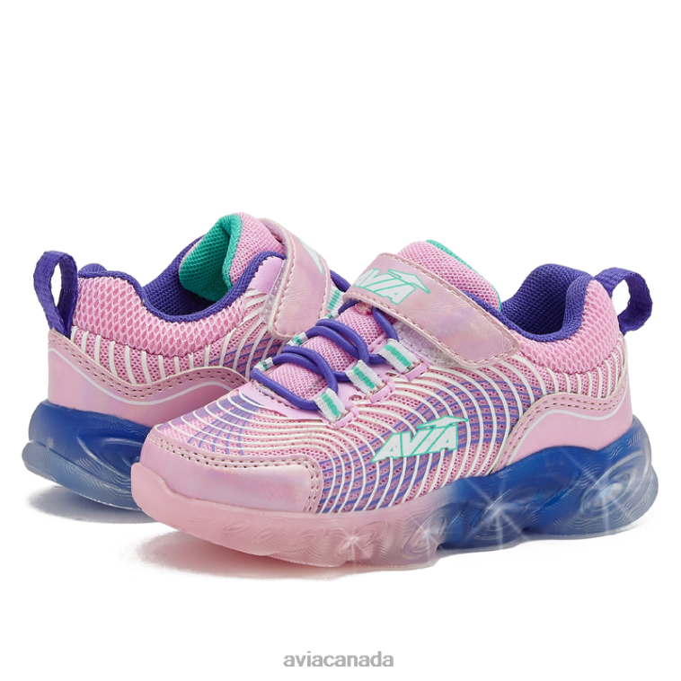 Toddler Avi-Ignite Girl Avia Light Pink/Teal Green 0LZJN108 Light Up Sneakers