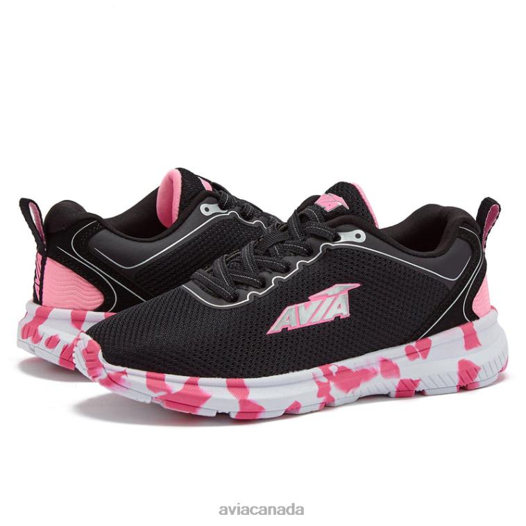 Avi-Factor 2.0 Girl Avia Black/Light Pink/Silver Grey 0LZJN98 Slip On Sneakers