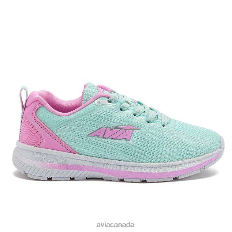 Avi-Factor 2.0 Girl Avia Teal Green/Light Pink/Silver Grey 0LZJN99 Slip On Sneakers
