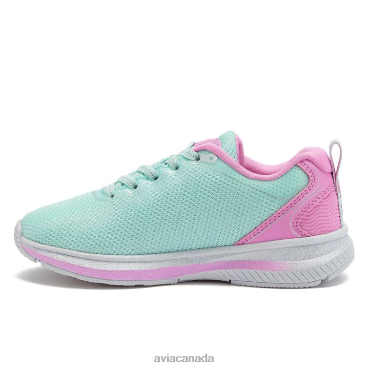 Avi-Factor 2.0 Girl Avia Teal Green/Light Pink/Silver Grey 0LZJN99 Slip On Sneakers