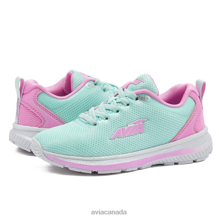 Avi-Factor 2.0 Girl Avia Teal Green/Light Pink/Silver Grey 0LZJN99 Slip On Sneakers