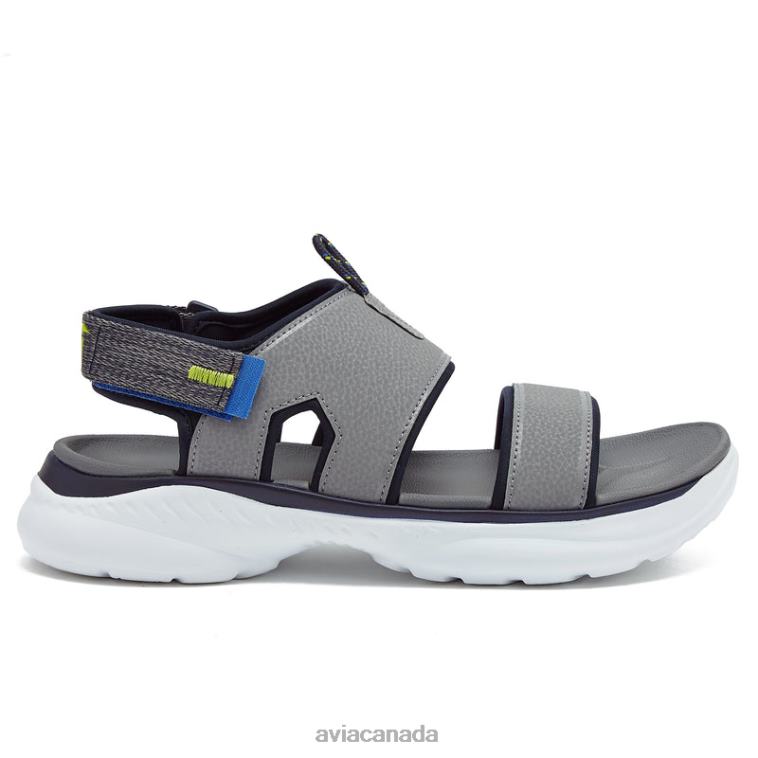 Avi-Atlantic Sandals Men Avia Medium Grey/Dark Grey/Light Green 0LZJN79 Casual Sandals
