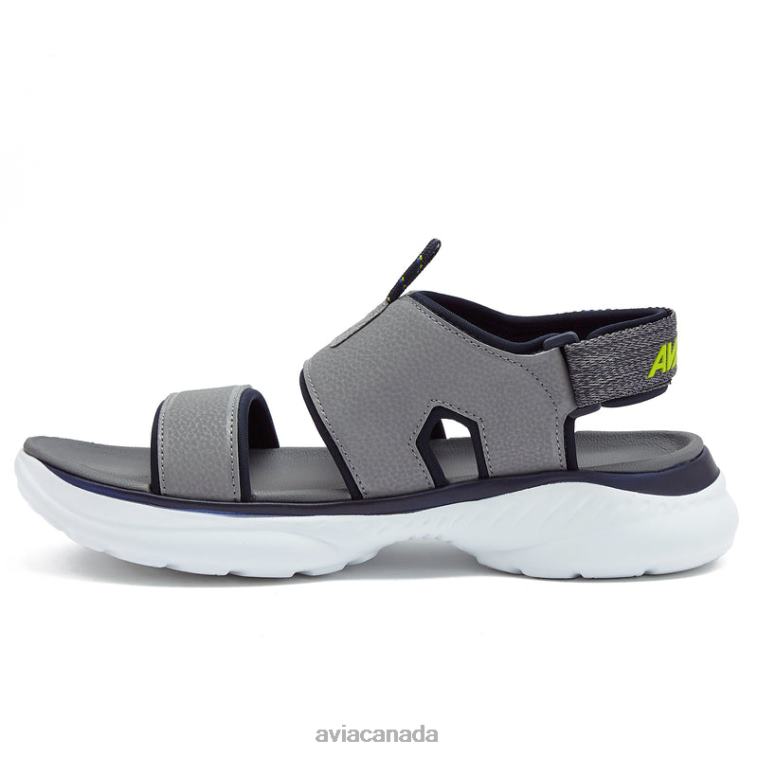 Avi-Atlantic Sandals Men Avia Medium Grey/Dark Grey/Light Green 0LZJN79 Casual Sandals