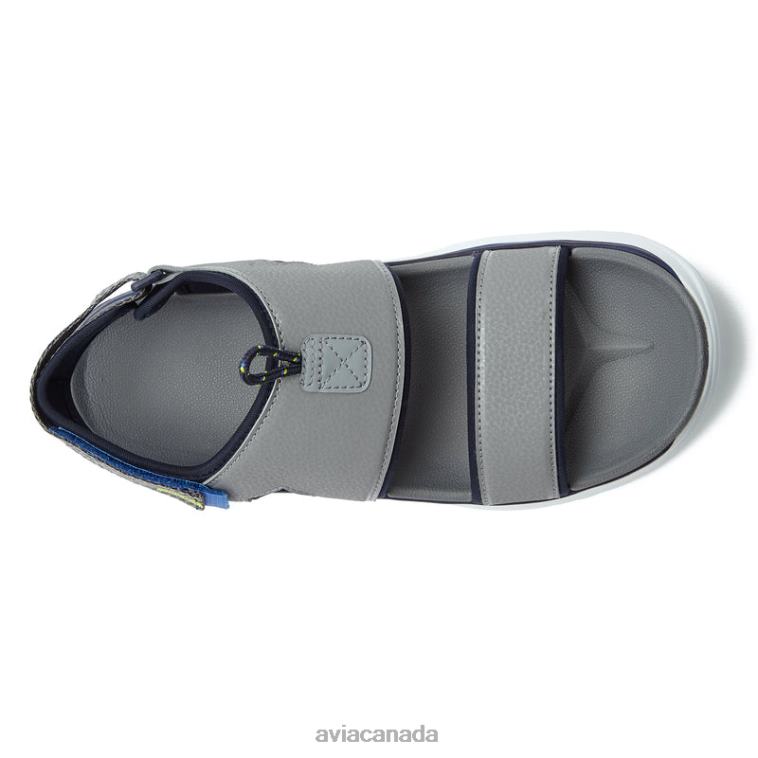 Avi-Atlantic Sandals Men Avia Medium Grey/Dark Grey/Light Green 0LZJN79 Casual Sandals