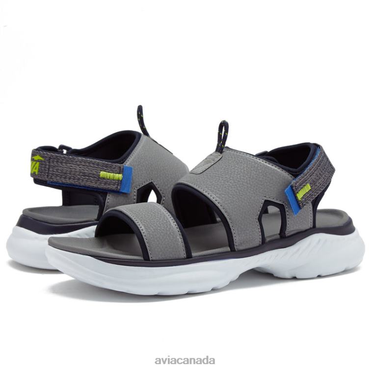 Avi-Atlantic Sandals Men Avia Medium Grey/Dark Grey/Light Green 0LZJN79 Casual Sandals