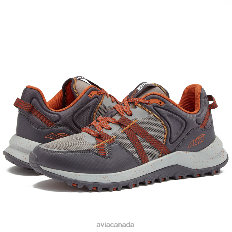 Avi-Upstate Men Avia Medium Grey/Dark Grey/Orange 0LZJN71 Hiking