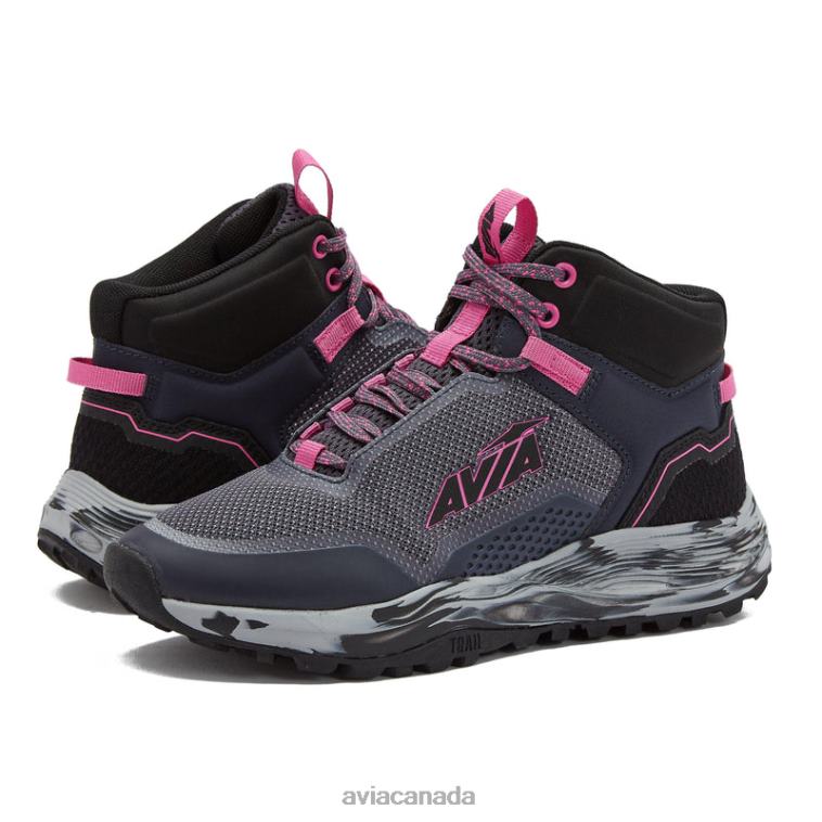 Avi-Grit Women Avia Dark Grey/Dark Pink/Medium Grey 0LZJN3 Hiking