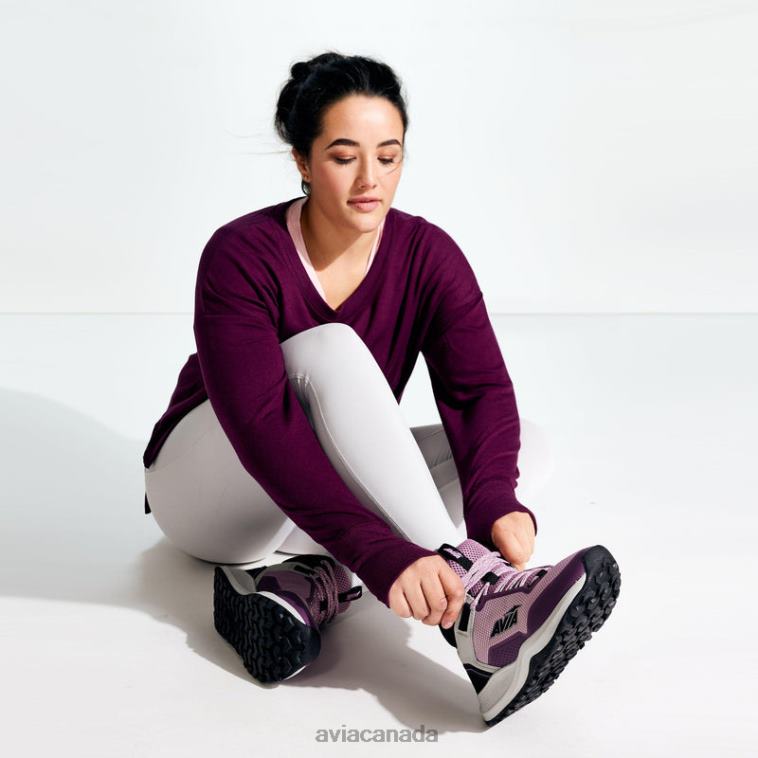 Avi-Grit Women Avia Dark Grey/Dark Pink/Medium Grey 0LZJN3 Hiking