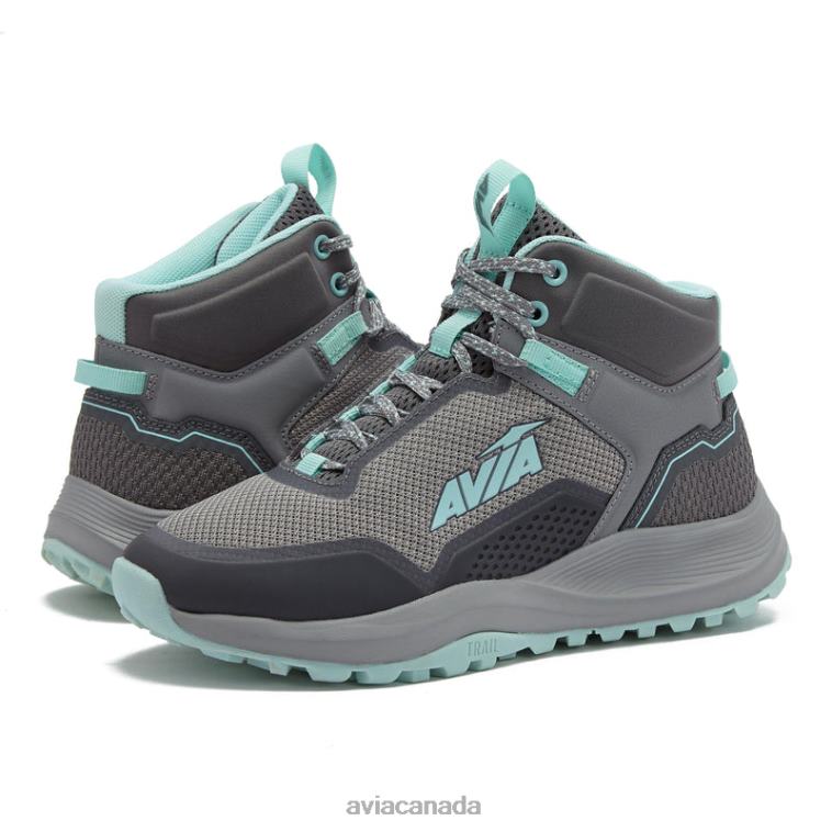 Avi-Grit Women Avia Dark Grey/Medium Grey/Teal Green 0LZJN2 Hiking