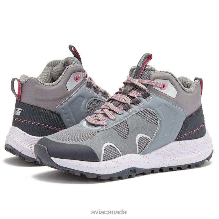 Avi-Vamp Women Avia Medium Grey/Dark Pink/Silver Grey 0LZJN5 Hiking