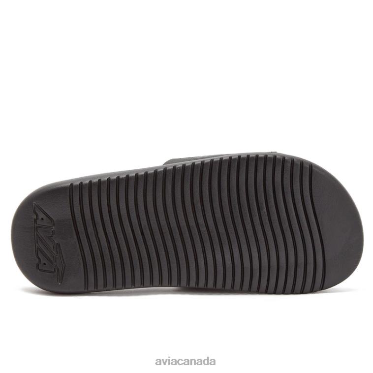 Avi-Memory Foam Slides Women Avia Black/Silver Grey 0LZJN44 Slides