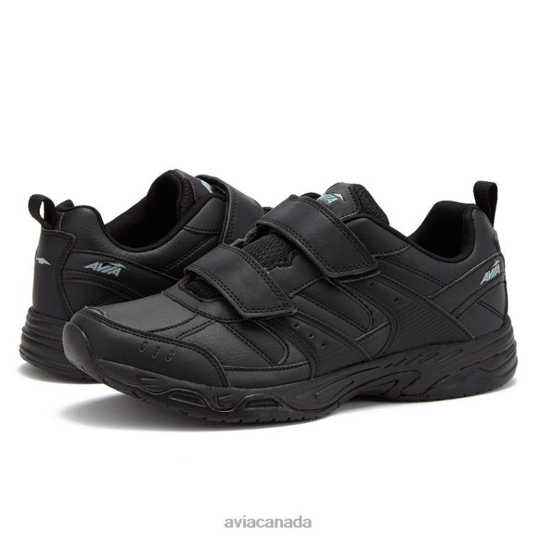 Avi-Union II Strap Women Avia Steel Black/Iron 0LZJN32 Slip Resistant