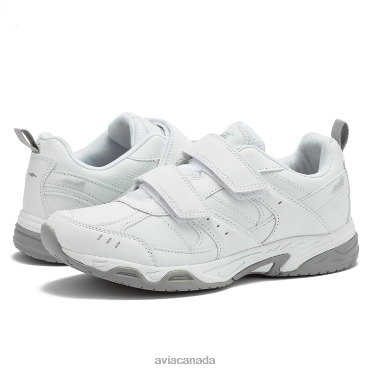 Avi-Union II Strap Women Avia Stellar White/Chrome Grey 0LZJN33 Slip Resistant