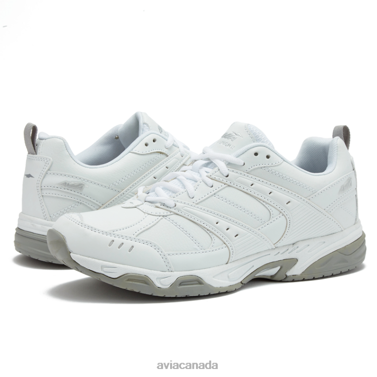Avi-Union II Women Avia White/Chrome Grey 0LZJN35 Slip Resistant