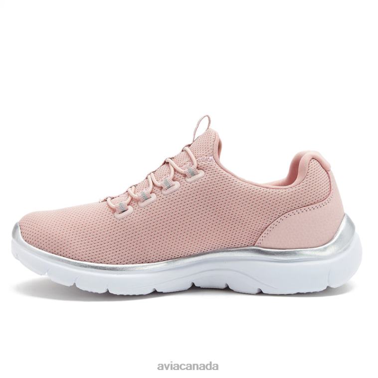 Avi-Junction Women Avia Light Pink/Silver Grey/White 0LZJN19 Sneakers