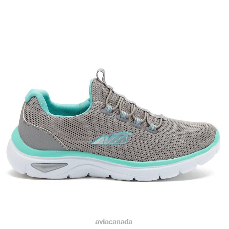 Avi-Junction Women Avia Medium Grey/Light Blue/Silver Grey 0LZJN17 Sneakers