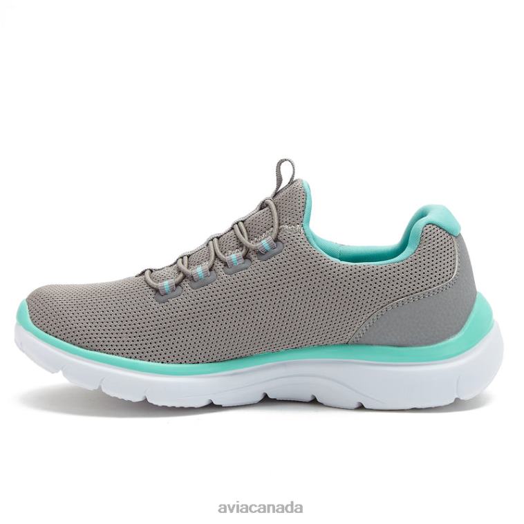Avi-Junction Women Avia Medium Grey/Light Blue/Silver Grey 0LZJN17 Sneakers