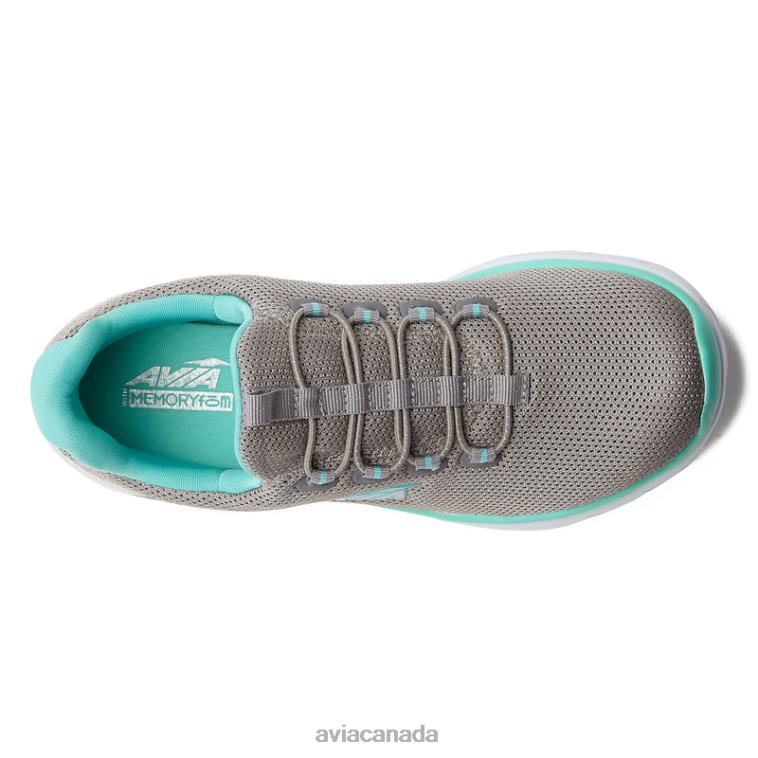 Avi-Junction Women Avia Medium Grey/Light Blue/Silver Grey 0LZJN17 Sneakers
