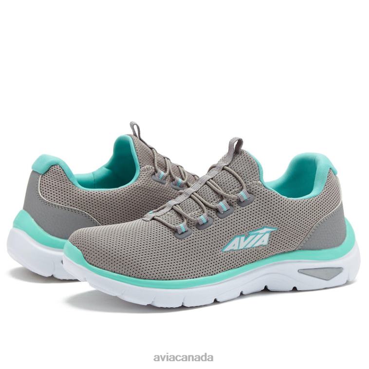 Avi-Junction Women Avia Medium Grey/Light Blue/Silver Grey 0LZJN17 Sneakers