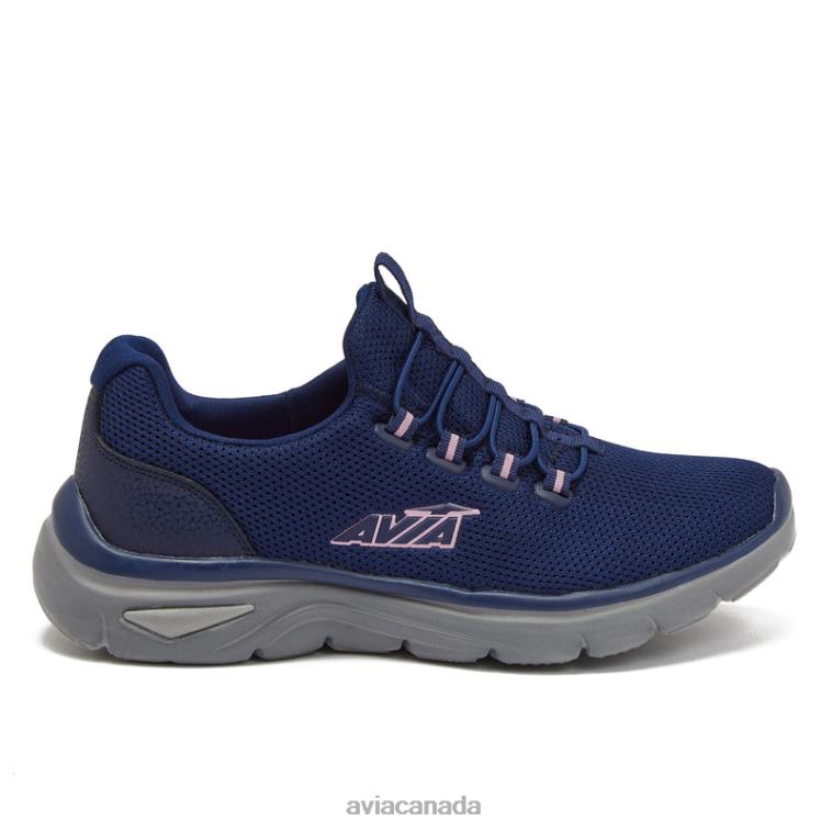 Avi-Junction Women Avia Navy Blue/Light Pink/Medium Grey 0LZJN22 Sneakers