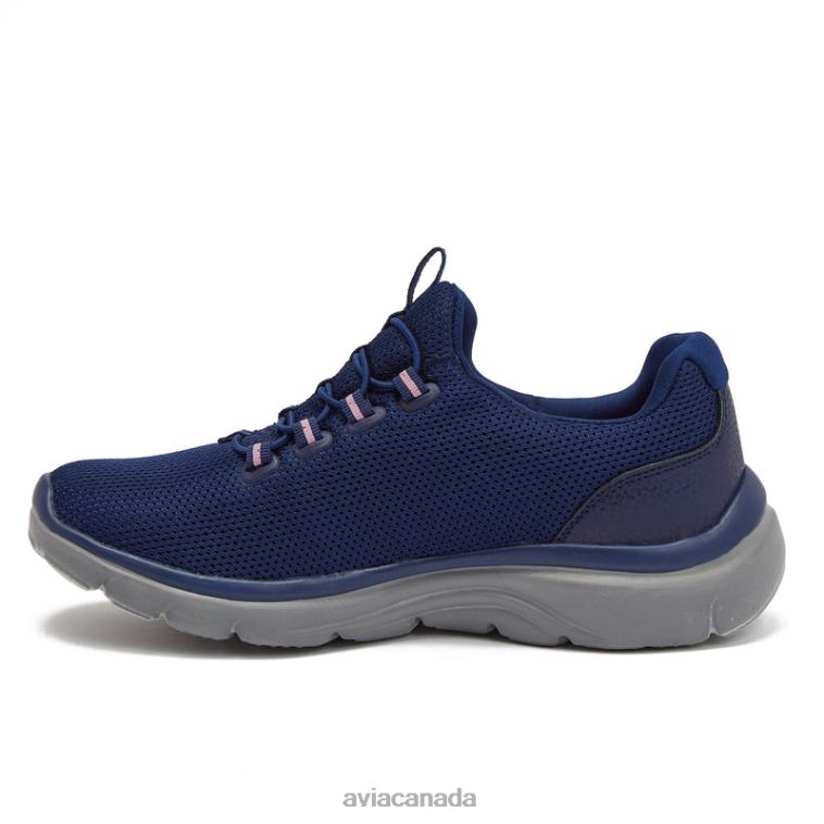 Avi-Junction Women Avia Navy Blue/Light Pink/Medium Grey 0LZJN22 Sneakers
