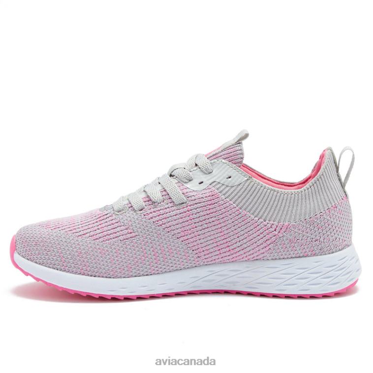 Avi-Helix Women Avia Silver Grey/Dark Pink 0LZJN29 Trail & Walking